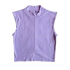 Series-8 Fitness Purple Sleeveless Mock Neck Athletic Tank Top Womens S